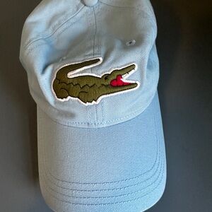 Lacoste Big Croc Logo Hat - NWOT - light blue